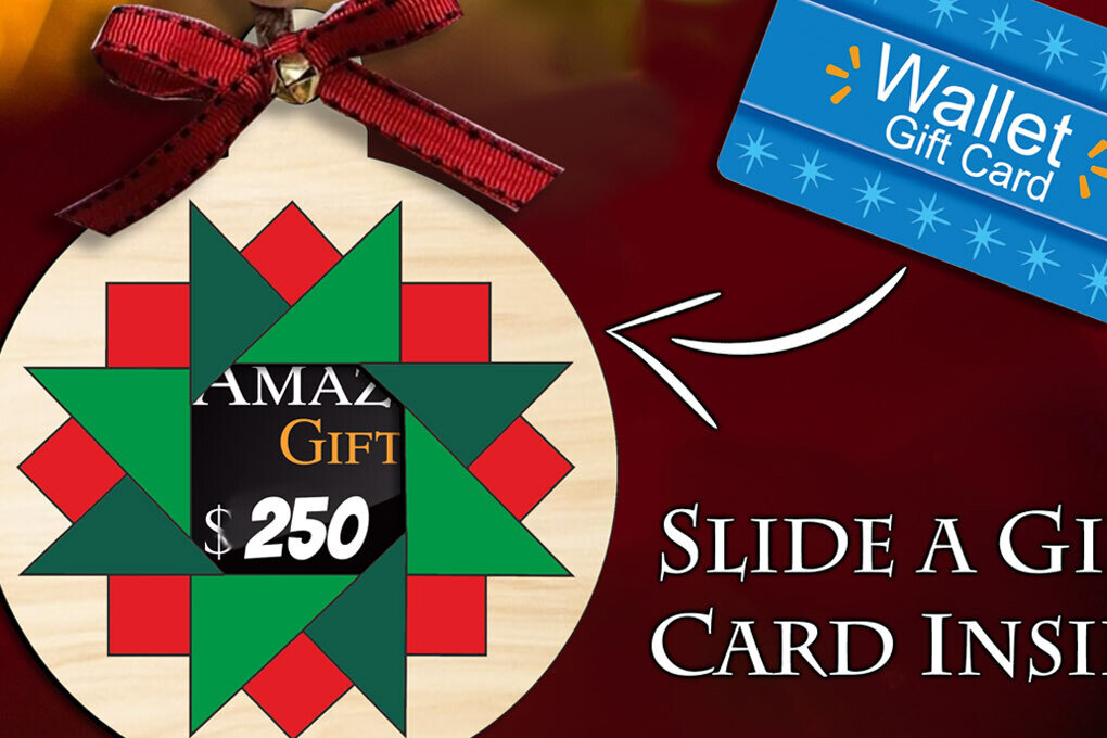 Σετ των 3 Intra απο ξύλο plywood 3mm-4mm πάχος Χριστουγεννιάτικη κάρτα δώρου πάπλωμα αχυρώνα Money Δίασταση 4x4 cm INTRAFABR-105810682