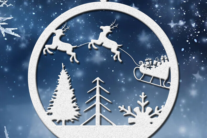 Intra απο ξύλο plywood 3mm-4mm πάχος Χριστουγεννιάτικο μπιχλιμπίδι Design Δίασταση 20x30 cm INTRAFABR-86061222