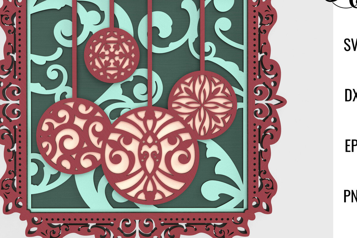 Σετ των 3 Intra απο ξύλο plywood 3mm-4mm πάχος Χριστουγεννιάτικα στολίδια τοίχου με στρώσεις Δίασταση 8x8 cm INTRAFABR-49120646