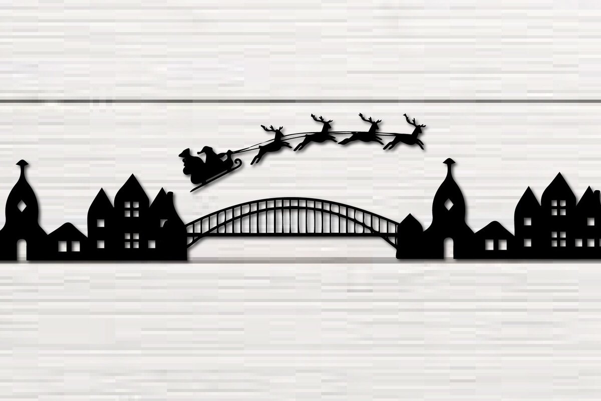 Intra απο ξύλο plywood 3mm-4mm πάχος Christmas Big Village Design Δίασταση 15x15 cm INTRAFABR-35630833