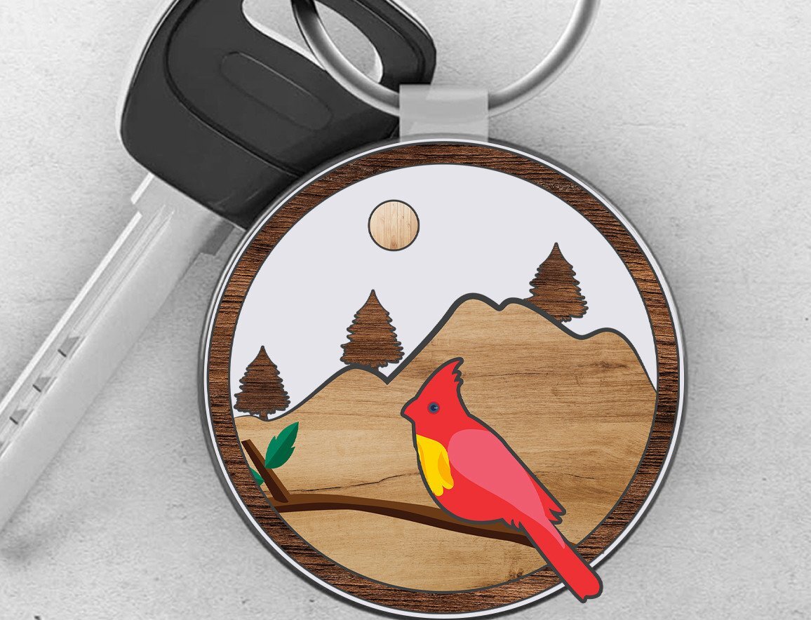 Σετ των 2 Intra απο ξύλο plywood 3mm-4mm πάχος Χριστουγεννιάτικη πινακίδα πουλιού Δίασταση 15x15 cm INTRAFABR-35399657