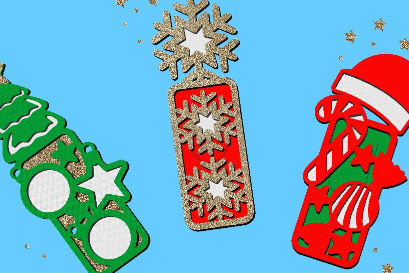 Intra απο ξύλο plywood 3mm-4mm πάχος Χριστουγεννιάτικα σήματα βιβλίου Δίασταση 30x20 cm INTRAFABR-104316831