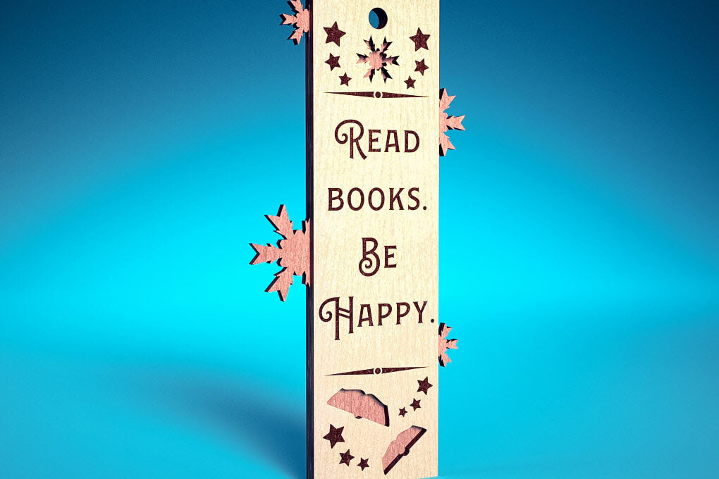 Σετ των 2 Intra απο ξύλο plywood 3mm-4mm πάχος Χριστουγεννιάτικο σελιδοδείκτη | Βιβλίο Δίασταση 15x15 cm INTRAFABR-71698266