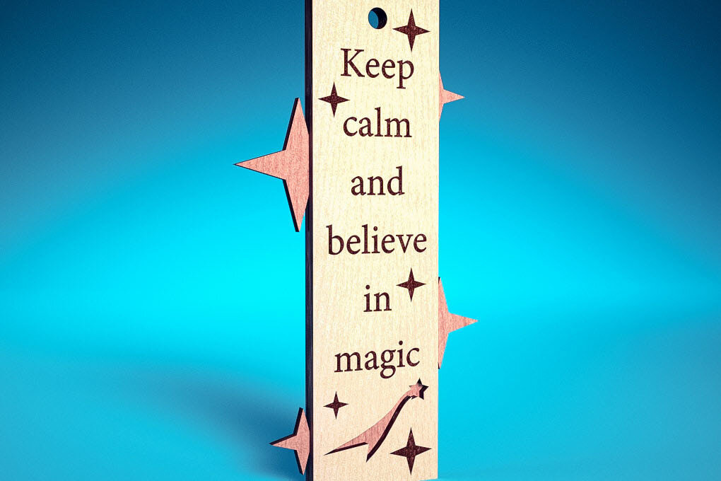 Σετ των 2 Intra απο ξύλο plywood 3mm-4mm πάχος Χριστουγεννιάτικο σελιδοδείκτη | Βιβλίο Δίασταση 15x15 cm INTRAFABR-71698434