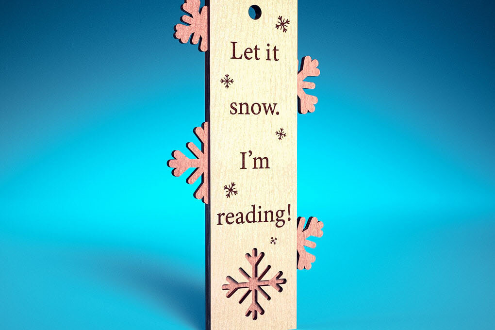 Σετ των 2 Intra απο ξύλο plywood 3mm-4mm πάχος Χριστουγεννιάτικο σελιδοδείκτη | Βιβλίο Δίασταση 15x15 cm INTRAFABR-71697838