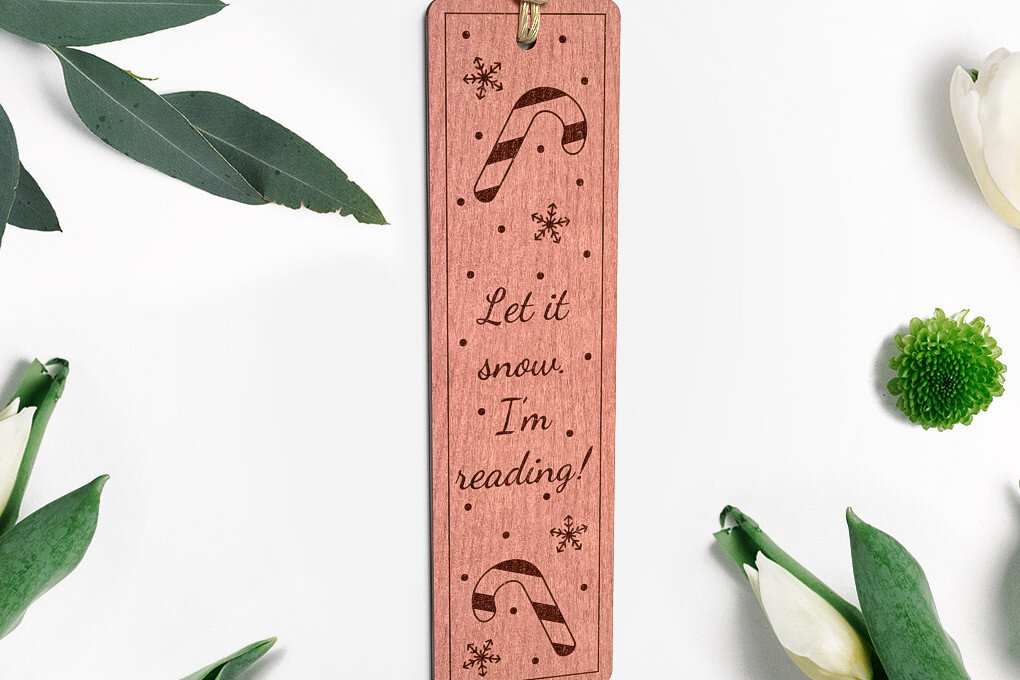 Σετ των 2 Intra απο ξύλο plywood 3mm-4mm πάχος Χριστουγεννιάτικο σελιδοδείκτη | Χριστούγεννα Δίασταση 15x15 cm INTRAFABR-72484027