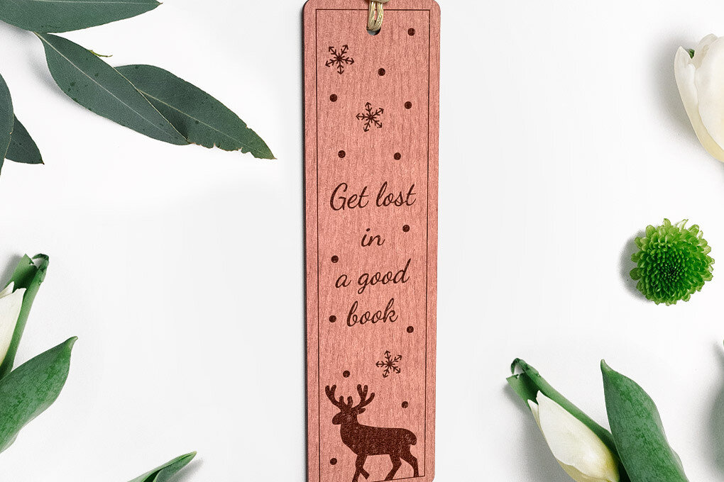 Σετ των 2 Intra απο ξύλο plywood 3mm-4mm πάχος Χριστουγεννιάτικο σελιδοδείκτη | Χριστούγεννα Δίασταση 15x15 cm INTRAFABR-72484145