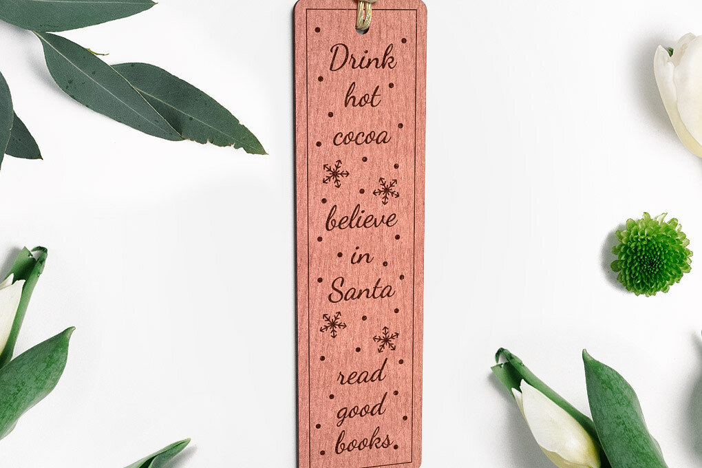 Σετ των 2 Intra απο ξύλο plywood 3mm-4mm πάχος Χριστουγεννιάτικο σελιδοδείκτη | Χριστούγεννα Δίασταση 15x15 cm INTRAFABR-72484206