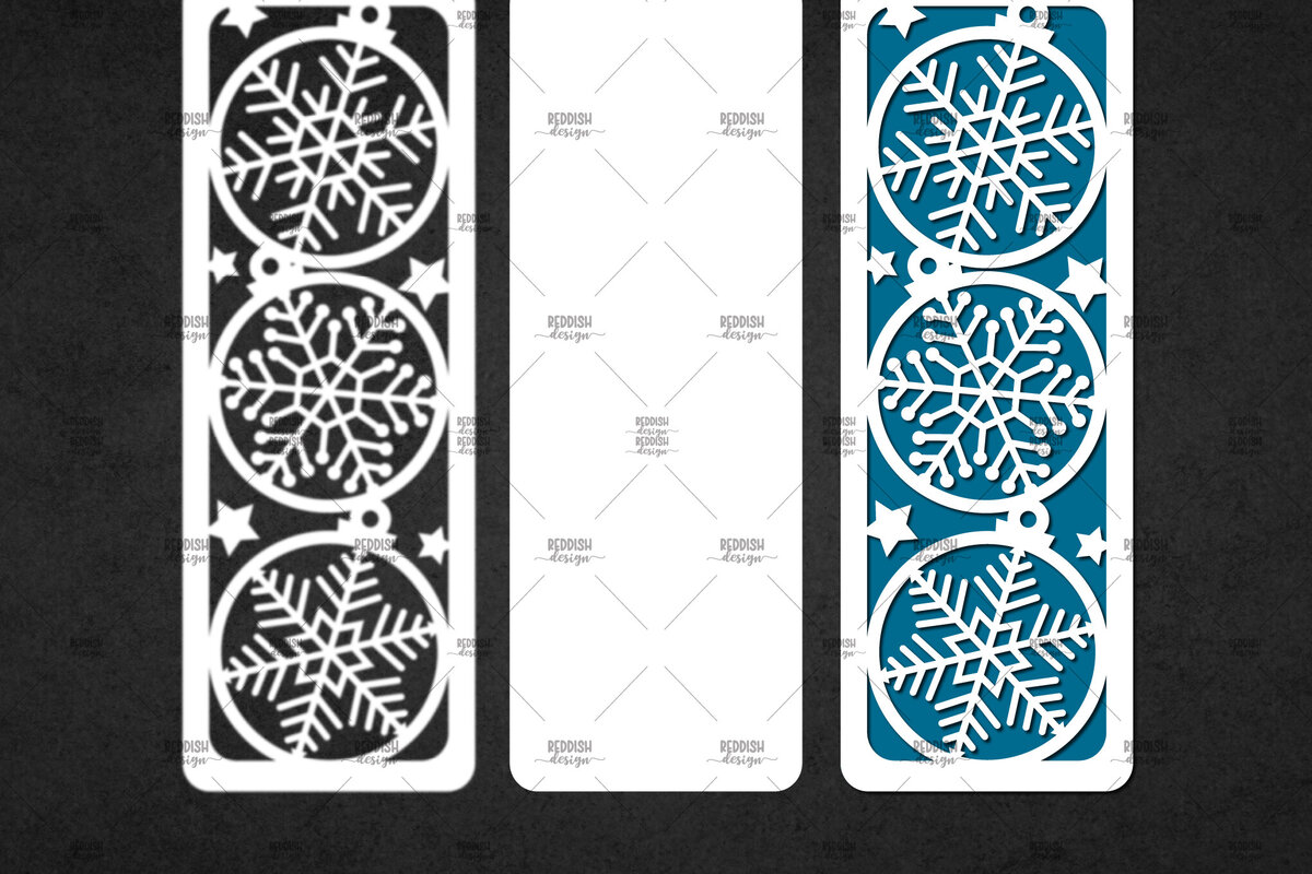 Σετ των 2 Intra απο ξύλο plywood 3mm-4mm πάχος Χριστουγεννιάτικο σελιδοδείκτη Χαρτί κοπής Δίασταση 15x15 cm INTRAFABR-110748165