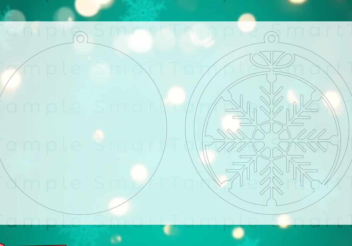 Σετ των 3 Intra απο ξύλο plywood 3mm-4mm πάχος Χριστουγεννιάτικη δέσμη Δίασταση 8x8 cm INTRAFABR-83948174