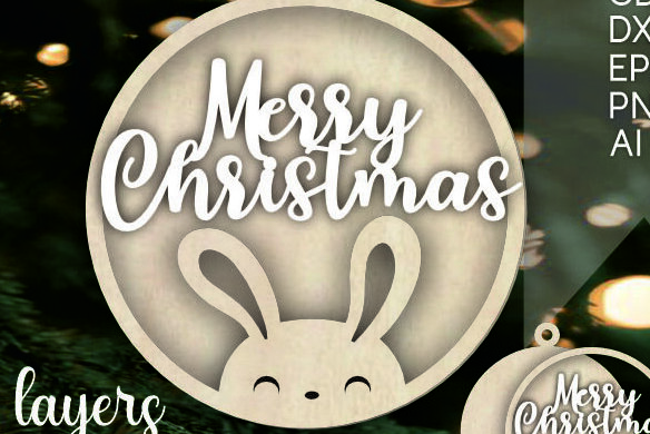 Σετ των 3 Intra απο ξύλο plywood 3mm-4mm πάχος Χριστουγεννιάτικο λαγουδάκι Παιχνίδι με λέιζερ Δίασταση 8x8 cm INTRAFABR-107023684