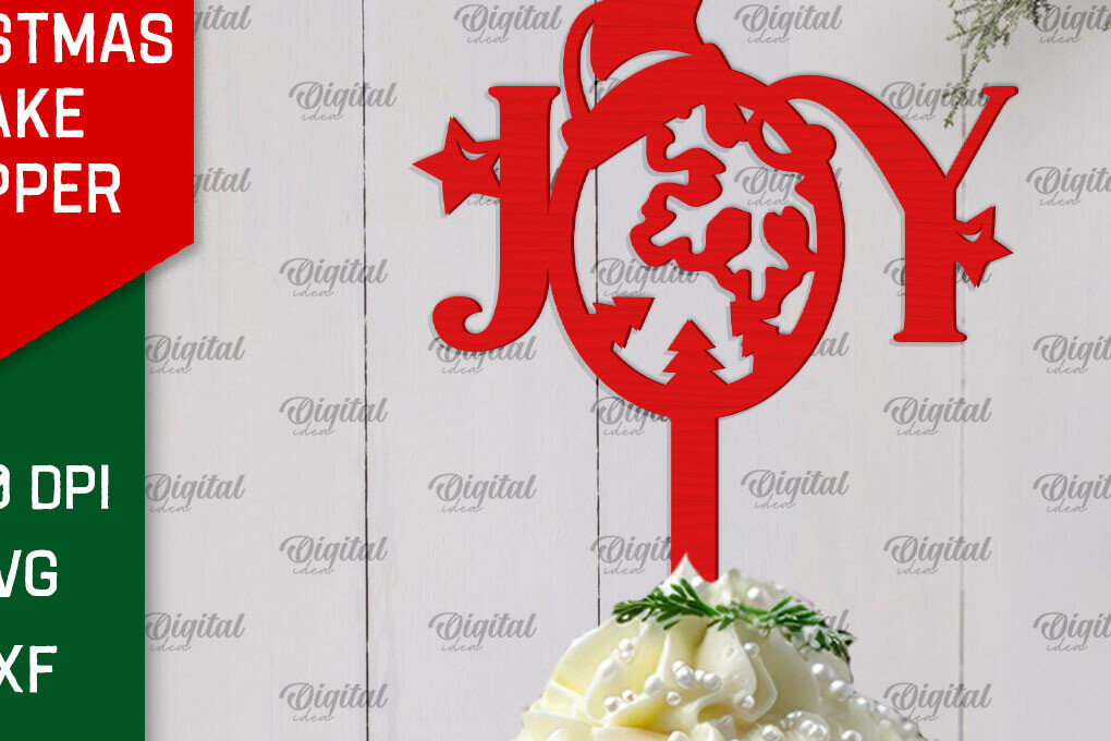 Σετ των 2 Intra απο ξύλο plywood 3mm-4mm πάχος Χριστουγεννιάτικο κέικ Topper σχέδιο κοπής με λέιζερ Δίασταση 15x15 cm INTRAFABR-104180037