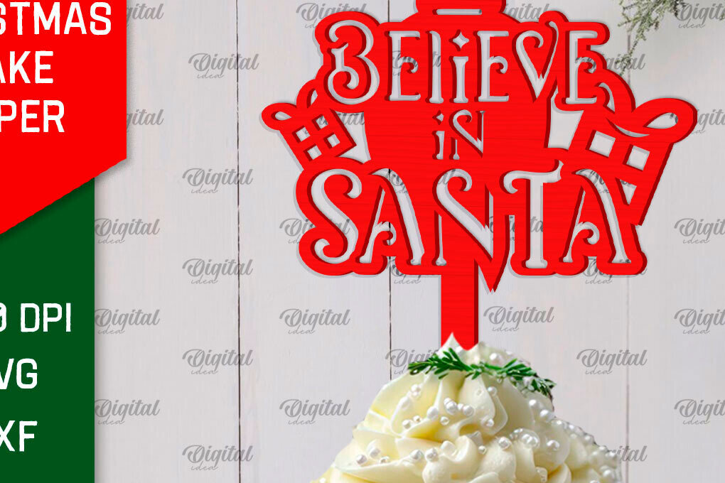 Σετ των 2 Intra απο ξύλο plywood 3mm-4mm πάχος Χριστουγεννιάτικο κέικ Topper σχέδιο κοπής με λέιζερ Δίασταση 15x15 cm INTRAFABR-104179747