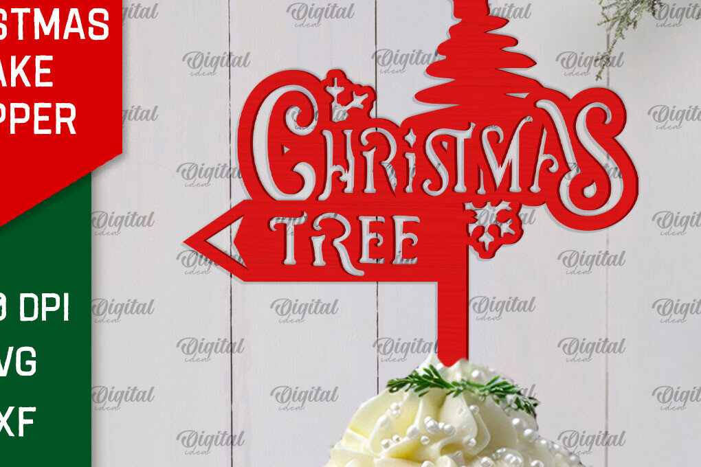 Σετ των 2 Intra απο ξύλο plywood 3mm-4mm πάχος Χριστουγεννιάτικο κέικ Topper σχέδιο κοπής με λέιζερ Δίασταση 15x15 cm INTRAFABR-104179884