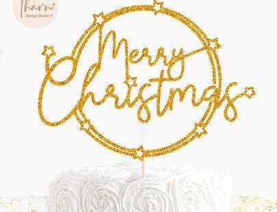 Σετ των 2 Intra απο ξύλο plywood 3mm-4mm πάχος Christmas Cake Topper Δίασταση 15x15 cm INTRAFABR-46023578