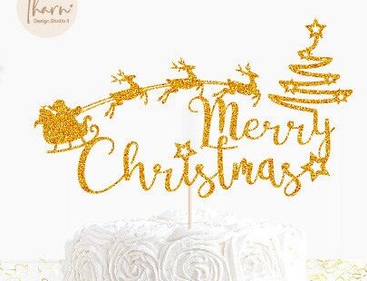 Σετ των 2 Intra απο ξύλο plywood 3mm-4mm πάχος Christmas Cake Topper Δίασταση 15x15 cm INTRAFABR-46074272