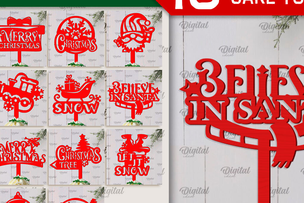 Σετ των 3 Intra απο ξύλο plywood 3mm-4mm πάχος Χριστουγεννιάτικο Cake κοπής με λέιζερ Δίασταση 15x15 cm INTRAFABR-104181654