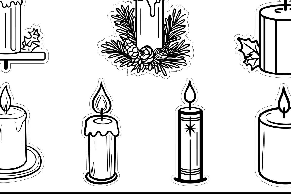 Σετ των 2 Intra απο ξύλο plywood 3mm-4mm πάχος Χριστουγεννιάτικο κερί κοπής με λέιζερ Δίασταση 15x15 cm INTRAFABR-113812489