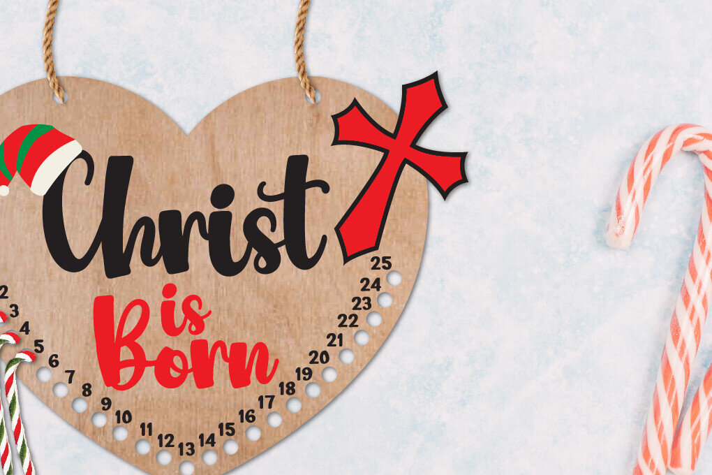 Σετ των 2 Intra απο ξύλο plywood 3mm-4mm πάχος Αντίστροφη μέτρηση για τα χριστουγεννιάτικα γλυκά | Μέρες Μέχρι Δίασταση 15x15 cm INTRAFABR-110422578