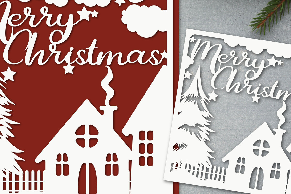 Intra απο ξύλο plywood 3mm-4mm πάχος Χριστουγεννιάτικη Κάρτα Σχεδιασμός , Χαρτόκοπη ΚΑΡΤΑ Δίασταση 3000x3000 cm INTRAFABR-119714754