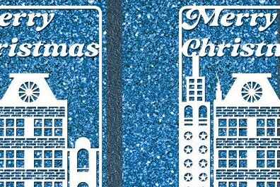 Intra απο ξύλο plywood 3mm-4mm πάχος Χριστουγεννιάτικη κάρτα Δίασταση 30x30 cm INTRAFABR-42130073