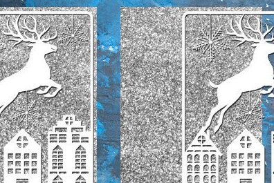 Intra απο ξύλο plywood 3mm-4mm πάχος Χριστουγεννιάτικη κάρτα Δίασταση 30x30 cm INTRAFABR-42130038