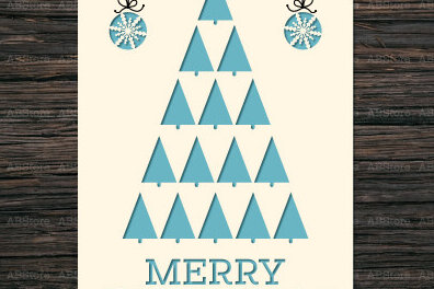 Σετ των 2 Intra απο ξύλο plywood 3mm-4mm πάχος Χριστουγεννιάτικη κάρτα κοπής χαρτιού Δίασταση 15x15 cm INTRAFABR-107548356