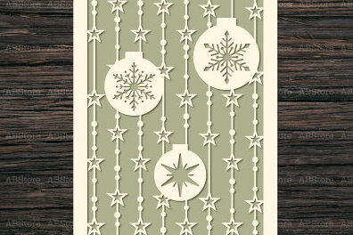 Σετ των 2 Intra απο ξύλο plywood 3mm-4mm πάχος Χριστουγεννιάτικη κάρτα κοπής χαρτιού Δίασταση 15x15 cm INTRAFABR-107548367