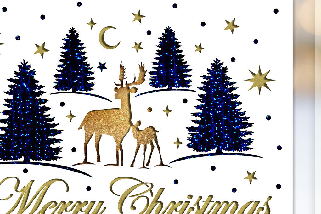 Σετ των 3 Intra απο ξύλο plywood 3mm-4mm πάχος Πρότυπα κοπής χριστουγεννιάτικων καρτών Δίασταση 5x5 cm INTRAFABR-85973470