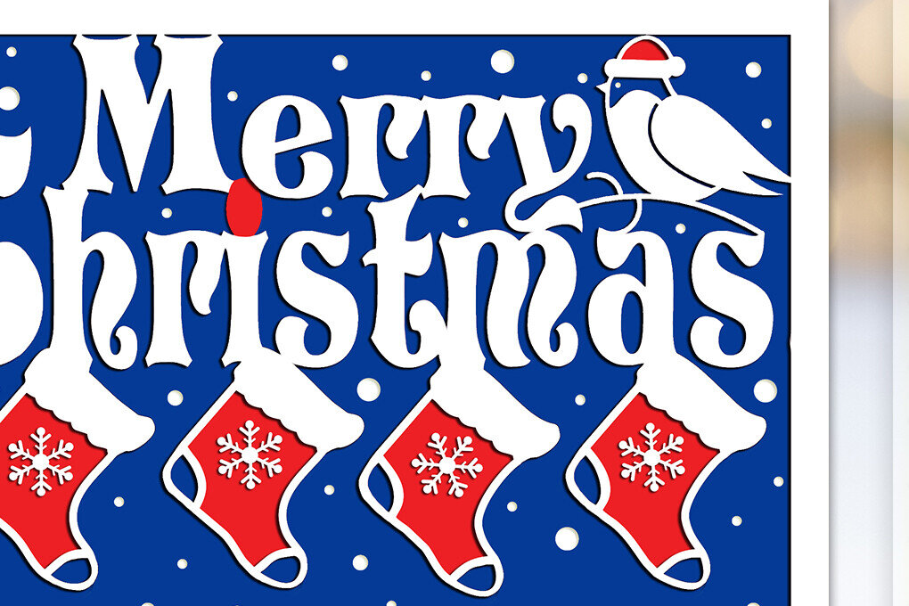 Σετ των 3 Intra απο ξύλο plywood 3mm-4mm πάχος Πρότυπα κοπής χριστουγεννιάτικων καρτών Δίασταση 5x5 cm INTRAFABR-86234628