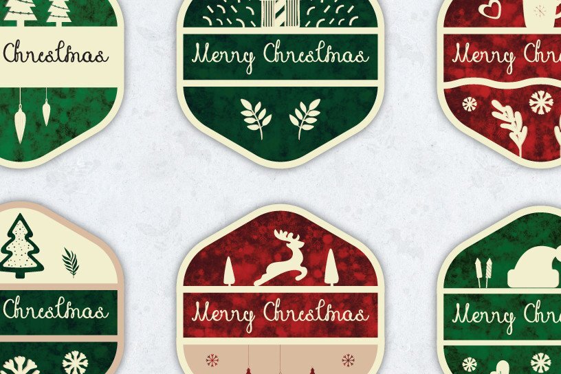 Σετ των 2 Intra απο ξύλο plywood 3mm-4mm πάχος Χριστουγεννιάτικη πινακίδα Δίασταση 15x15 cm INTRAFABR-41737751