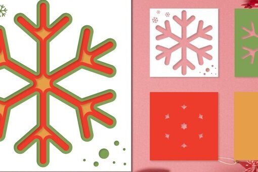 Intra απο ξύλο plywood 3mm-4mm πάχος Χριστουγεννιάτικες κάρτες Christmas Layered P Δίασταση 750x500 cm INTRAFABR-77377254