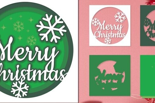 Intra απο ξύλο plywood 3mm-4mm πάχος Χριστουγεννιάτικες κάρτες Christmas Layered Δίασταση 750x500 cm INTRAFABR-77377095