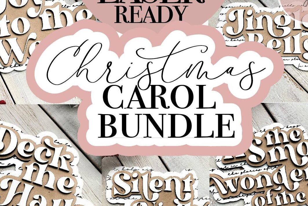 Σετ των 2 Intra απο ξύλο plywood 3mm-4mm πάχος  Christmas Carol Δίασταση 15x15 cm INTRAFABR-71625972