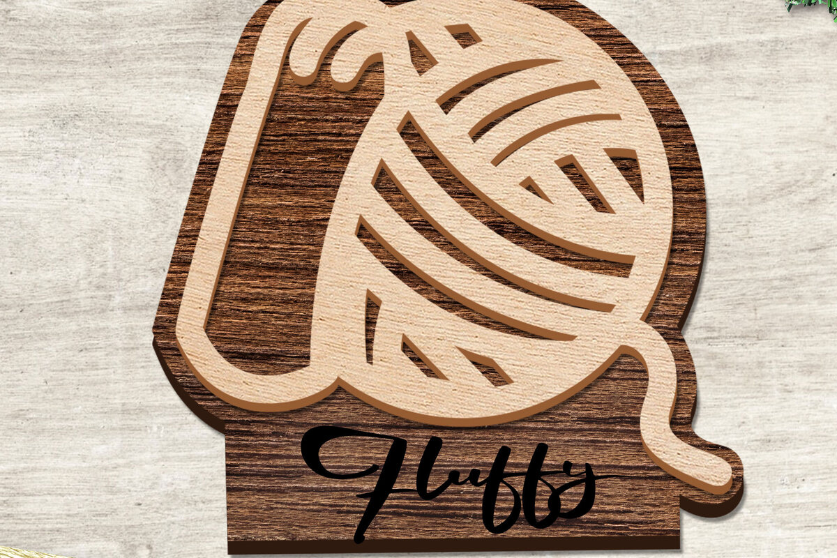 Σετ των 3 Intra απο ξύλο plywood 3mm-4mm πάχος Χριστουγεννιάτικο μπιχλιμπίδι γάτας με στρώσεις Δίασταση 8x8 cm INTRAFABR-77069732