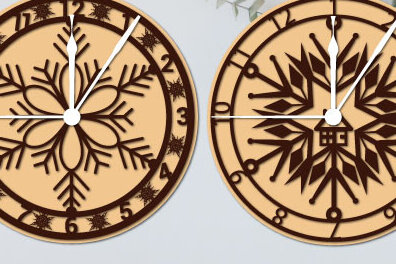 Intra απο ξύλο plywood 3mm-4mm πάχος Χριστουγεννιάτικο ρολόι Ξύλινο Layer 1174 Δίασταση 30x30 cm INTRAFABR-109857695