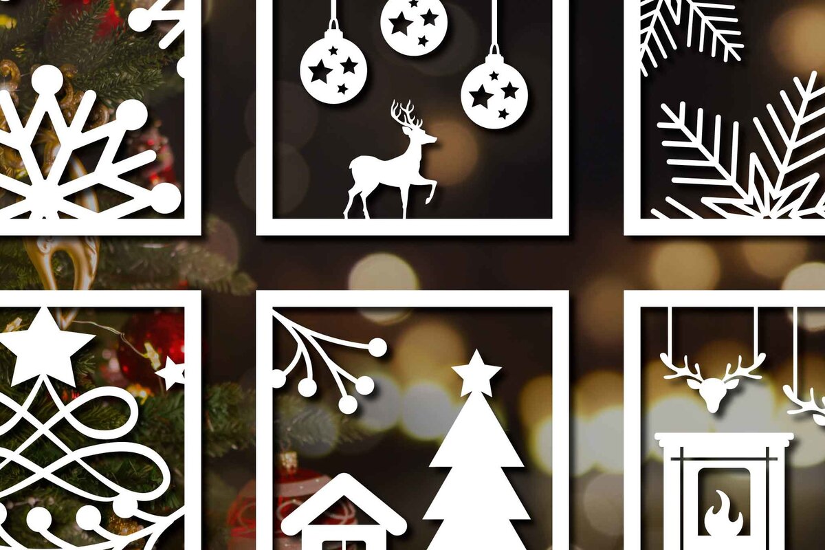 Intra απο ξύλο plywood 3mm-4mm πάχος Χριστουγεννιάτικο Σουβέρ Διακοσμητικό Δίασταση 25x25 cm INTRAFABR-48824517