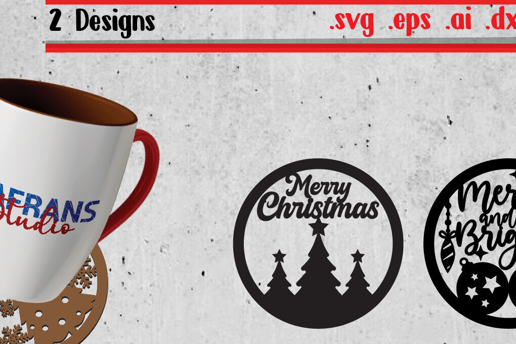 Σετ των 3 Intra απο ξύλο plywood 3mm-4mm πάχος Χριστουγεννιάτικα κομμένα για σουβέρ για καφέ Δίασταση 8x8 cm INTRAFABR-111582408