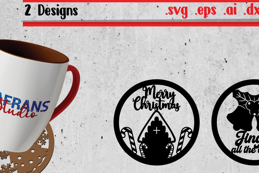 Σετ των 3 Intra απο ξύλο plywood 3mm-4mm πάχος Χριστουγεννιάτικα κομμένα για σουβέρ για καφέ Δίασταση 8x8 cm INTRAFABR-111713427