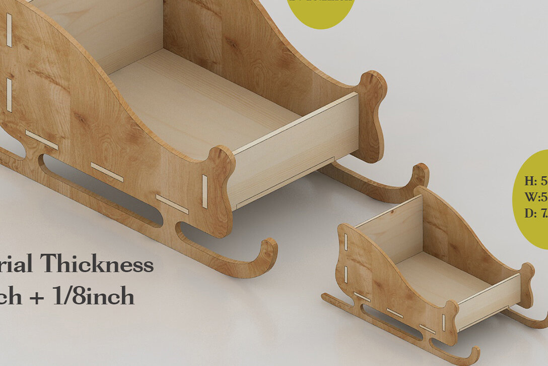 Intra απο ξύλο plywood 3mm-4mm πάχος Χριστουγεννιάτικη συλλογή Santa Sleigh 274 Δίασταση 30x20 cm INTRAFABR-53991303