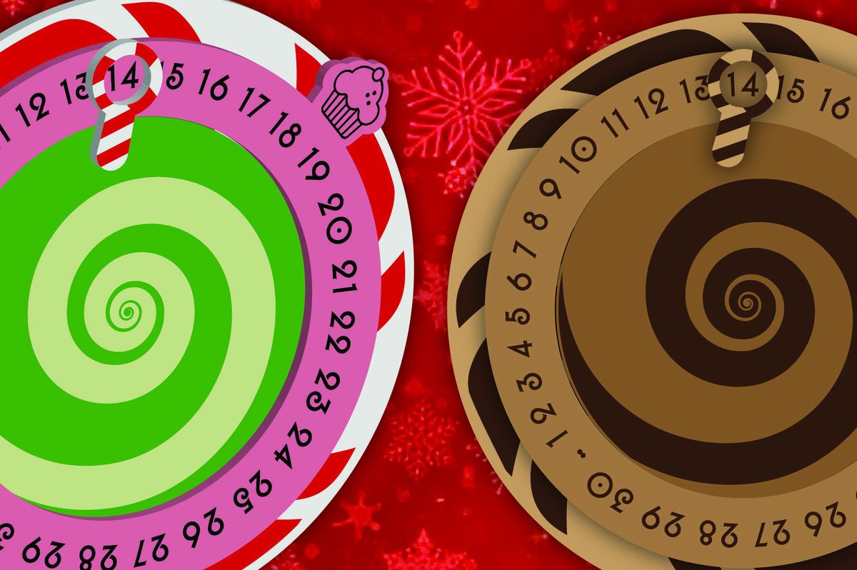 Σετ των 2 Intra απο ξύλο plywood 3mm-4mm πάχος Χριστουγεννιάτικη αντίστροφη μέτρηση Μπιχλιμπίδι Δίασταση 15x15 cm INTRAFABR-107913522