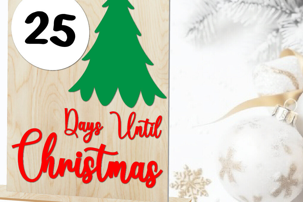 Σετ των 3 Intra απο ξύλο plywood 3mm-4mm πάχος Αντίστροφη μέτρηση Χριστουγέννων-Μέρα μέχρι τα Χριστούγεννα Δίασταση 6x8 cm INTRAFABR-125304709