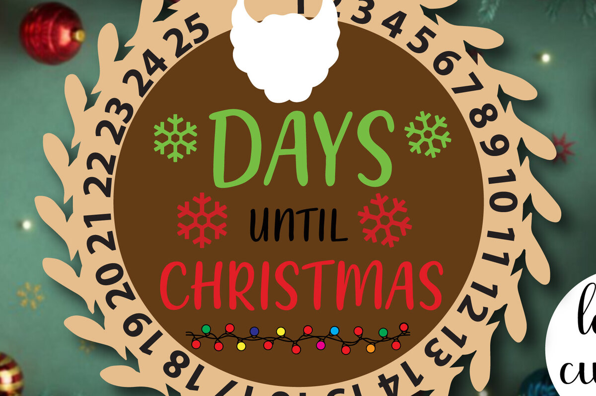 Σετ των 2 Intra απο ξύλο plywood 3mm-4mm πάχος χριστουγεννιάτικων πινακίδων αντίστροφης μέτρησης Δίασταση 15x15 cm INTRAFABR-84933074