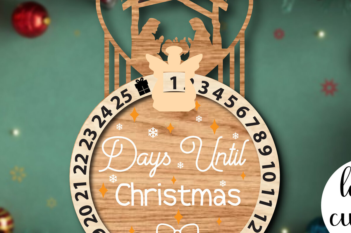 Σετ των 2 Intra απο ξύλο plywood 3mm-4mm πάχος Χριστουγεννιάτικη αντίστροφη σήμανση Δίασταση 15x15 cm INTRAFABR-84933177