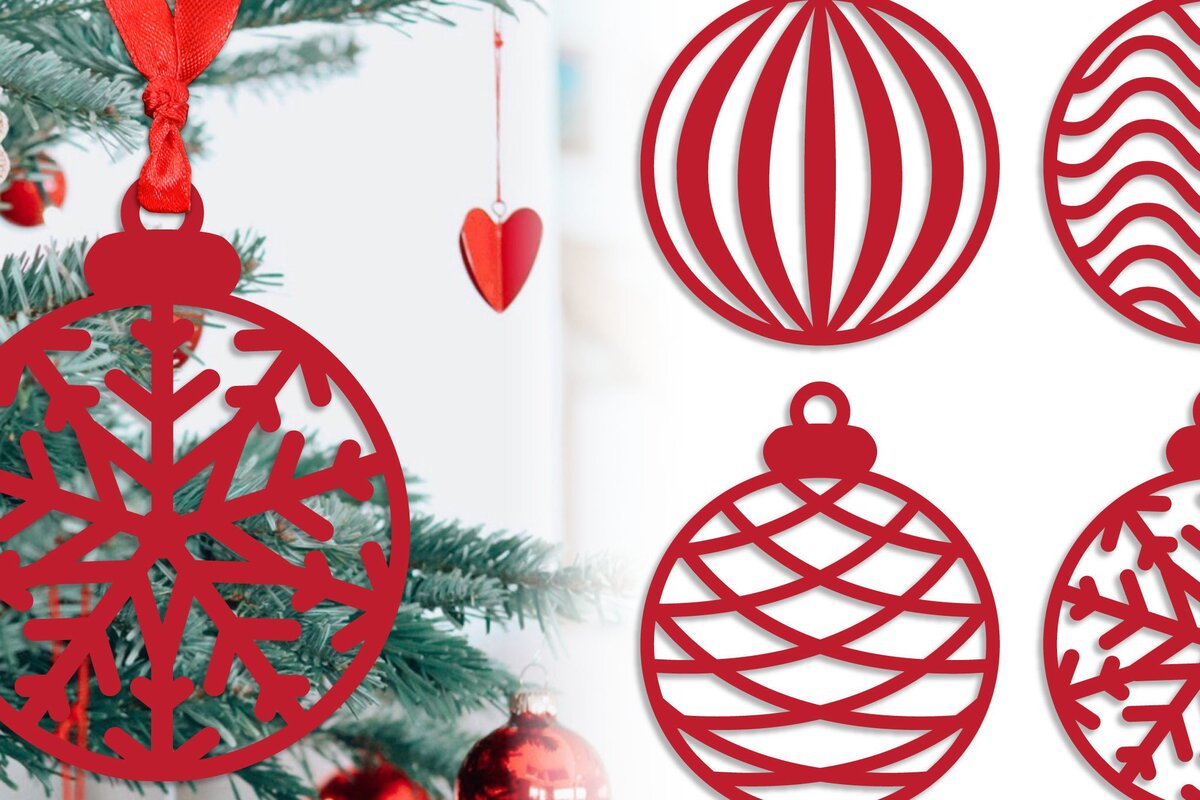 Intra απο ξύλο plywood 3mm-4mm πάχος Χριστουγεννιάτικη διακόσμηση με μπάλα με λέιζερ Δίασταση 30x20 cm INTRAFABR-39520032