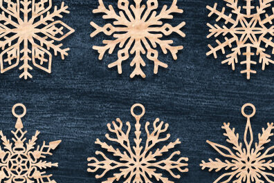 Σετ των 2 Intra απο ξύλο plywood 3mm-4mm πάχος ΧΡΙΣΤΟΥΓΕΝΝΙΑΤΙΚΑ Διακοσμητικά Δίασταση 15x15 cm INTRAFABR-51816227