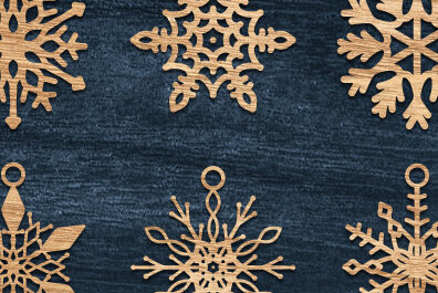 Σετ των 2 Intra απο ξύλο plywood 3mm-4mm πάχος ΧΡΙΣΤΟΥΓΕΝΝΙΑΤΙΚΑ Διακοσμητικά Δίασταση 15x15 cm INTRAFABR-51816262