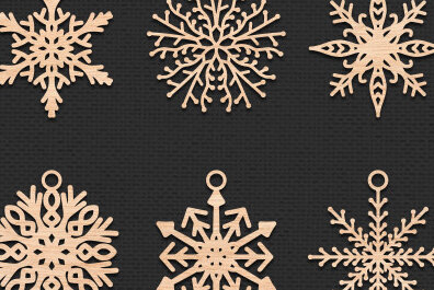 Σετ των 2 Intra απο ξύλο plywood 3mm-4mm πάχος ΧΡΙΣΤΟΥΓΕΝΝΙΑΤΙΚΑ Διακοσμητικά Δίασταση 15x15 cm INTRAFABR-51816320