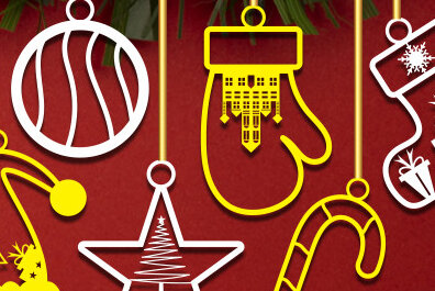 Σετ των 2 Intra απο ξύλο plywood 3mm-4mm πάχος ΧΡΙΣΤΟΥΓΕΝΝΙΑΤΙΚΑ Διακοσμητικά Δέσμη κοπής με λέιζερ Δίασταση 15x15 cm INTRAFABR-51031238