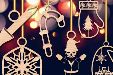 Intra απο ξύλο plywood 3mm-4mm πάχος ΧΡΙΣΤΟΥΓΕΝΝΙΑΤΙΚΑ Διακοσμητικά Δέσμη κοπής με λέιζερ Δίασταση 30x30 cm INTRAFABR-51370874